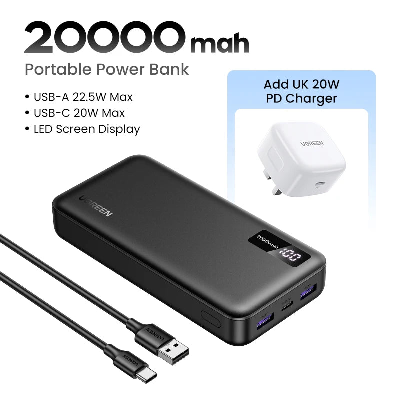Power Bank Magnético UGREEN 10000mAh – Carga Rápida
¡Batería portátil con MagSafe para iPhone!
10000mAh + PD 20W carga rápida
Inalámbrica magnética segura
¡Nunca te quedes sin batería nunca mas!