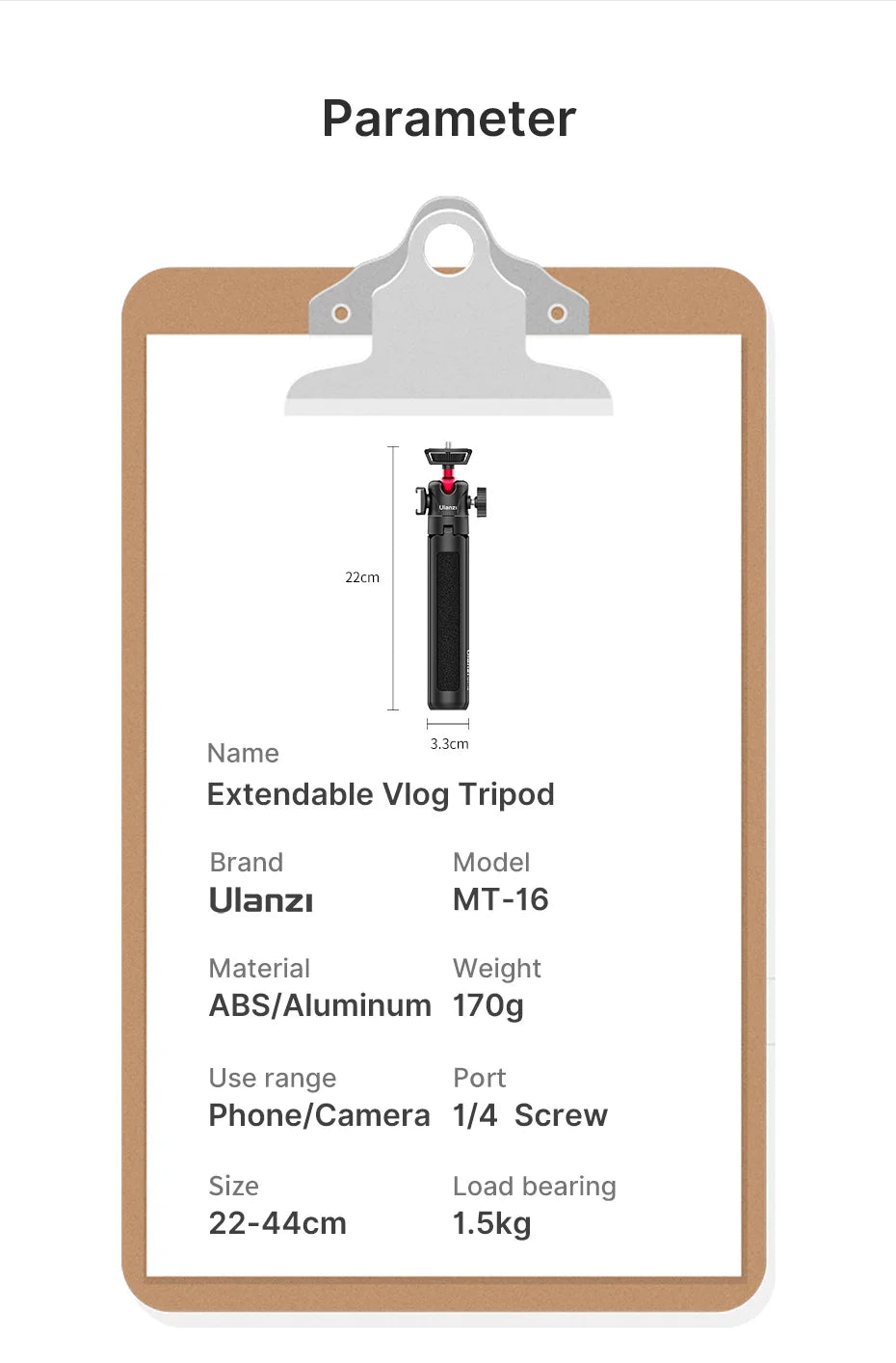 Trípode Plegable Ulanzi MT-16 – Selfie y Cámara
¡Soporte versátil para móvil y DSLR!
Cabeza bola 1/4" + cold shoe
Plegable con mini selfie stick
¡Estabiliza tus tomas, no te quedes fuera de las fotos!