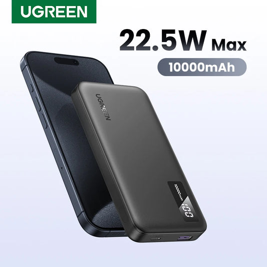 Power Bank Magnético UGREEN 10000mAh – Carga Rápida
¡Batería portátil con MagSafe para iPhone!
10000mAh + PD 20W carga rápida
Inalámbrica magnética segura
¡Nunca te quedes sin batería nunca mas!