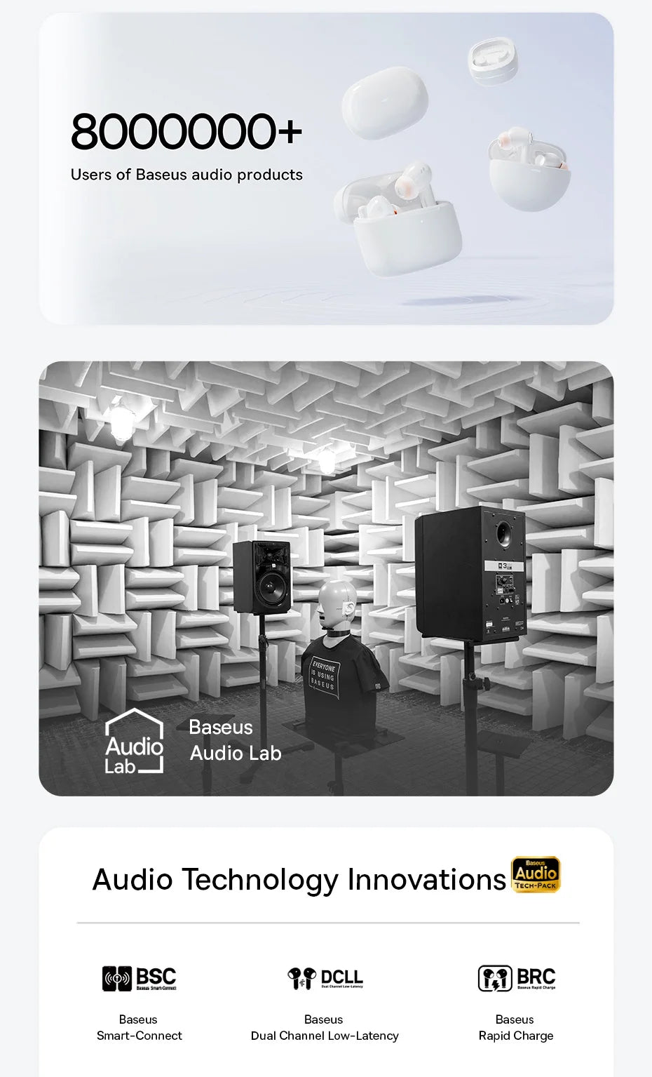 Audífonos Baseus EP10 Pro ANC – Cancelación Ruido
¡Sonido Hi-Res con cancelación activa 50dB!
6 micrófonos + resistencia IP55
LDAC alta calidad audio
¡Bloquea el ruido y escucha con la mejor calidad!