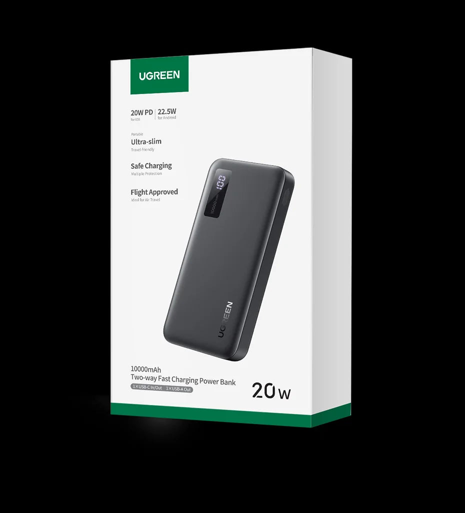 Power Bank Magnético UGREEN 10000mAh – Carga Rápida
¡Batería portátil con MagSafe para iPhone!
10000mAh + PD 20W carga rápida
Inalámbrica magnética segura
¡Nunca te quedes sin batería nunca mas!