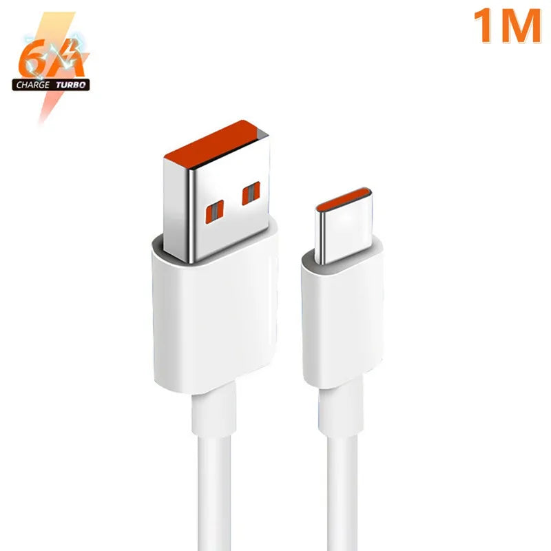 Cable USB Tipo C 120W Turbo – Carga Súper Rápida y Segura para Celulares y Dispositivos Compatibles