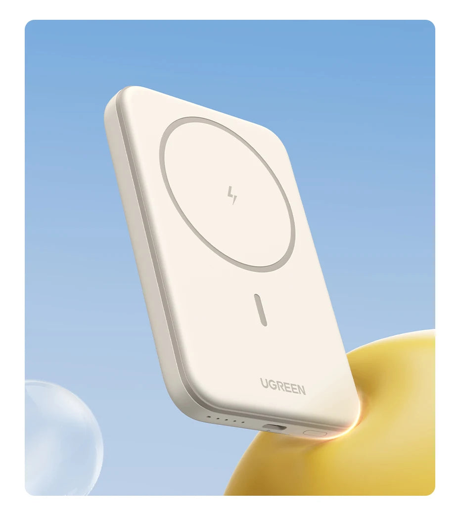 Power Bank Magnético UGREEN PD 20W 10000mAh – Carga Rápida Inalámbrica MagSafe para iPhone 15 / 16 / 17 Pro y Pro Max