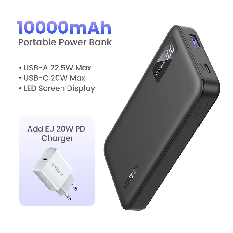 Power Bank Magnético UGREEN 10000mAh – Carga Rápida
¡Batería portátil con MagSafe para iPhone!
10000mAh + PD 20W carga rápida
Inalámbrica magnética segura
¡Nunca te quedes sin batería nunca mas!