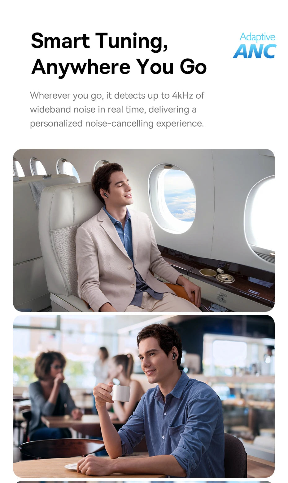 Audífonos Baseus EP10 Pro ANC – Cancelación Ruido
¡Sonido Hi-Res con cancelación activa 50dB!
6 micrófonos + resistencia IP55
LDAC alta calidad audio
¡Bloquea el ruido y escucha con la mejor calidad!