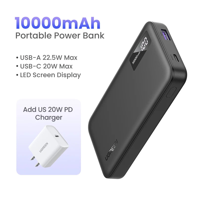 Power Bank Magnético UGREEN 10000mAh – Carga Rápida
¡Batería portátil con MagSafe para iPhone!
10000mAh + PD 20W carga rápida
Inalámbrica magnética segura
¡Nunca te quedes sin batería nunca mas!