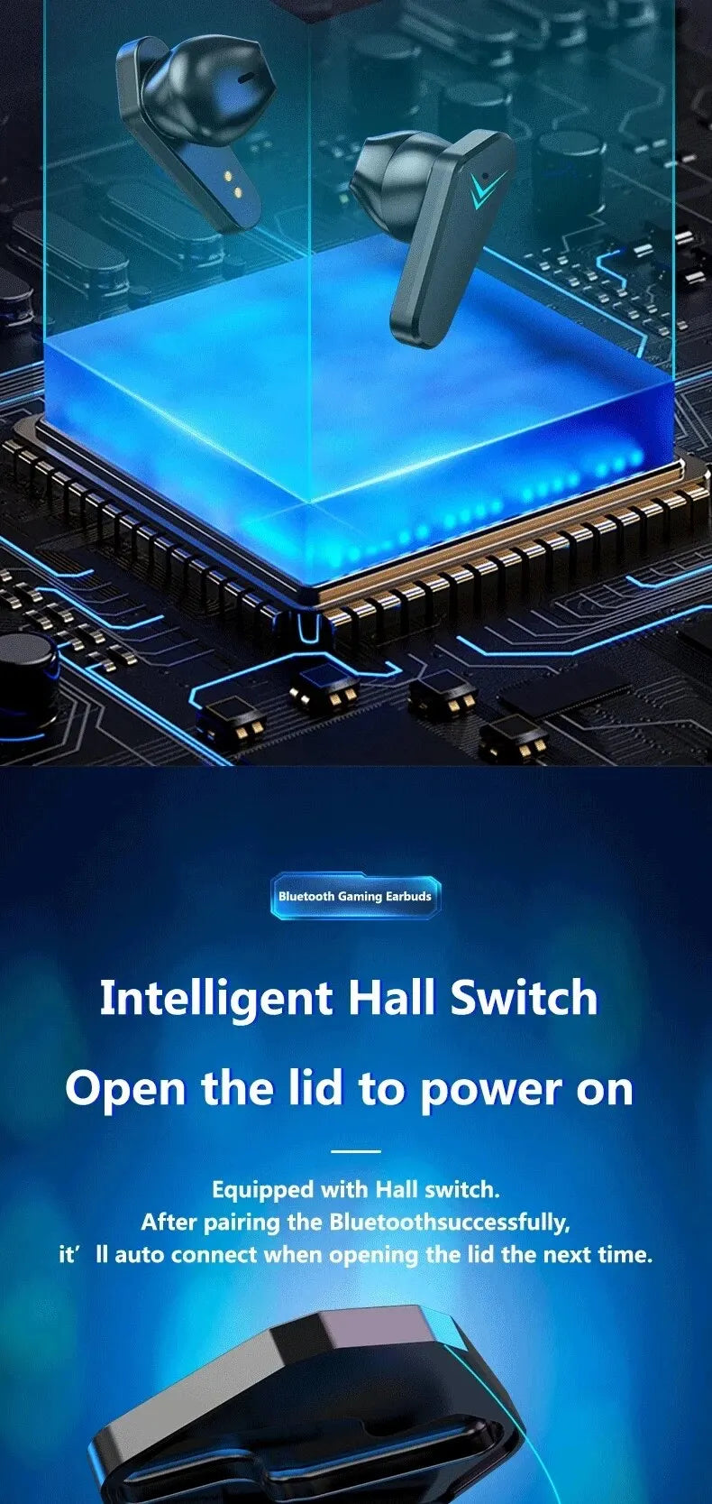 TWS Wireless Bluetooth Headset Gamer Earbuds
Auriculares Gamer TWS Bluetooth – LED y Mic
¡Juega con sonido inmersivo y micrófono claro!
Pantalla LED + cancelación ruido
Modo gamer bajo latency
¡Sube de nivel en tus juegos!