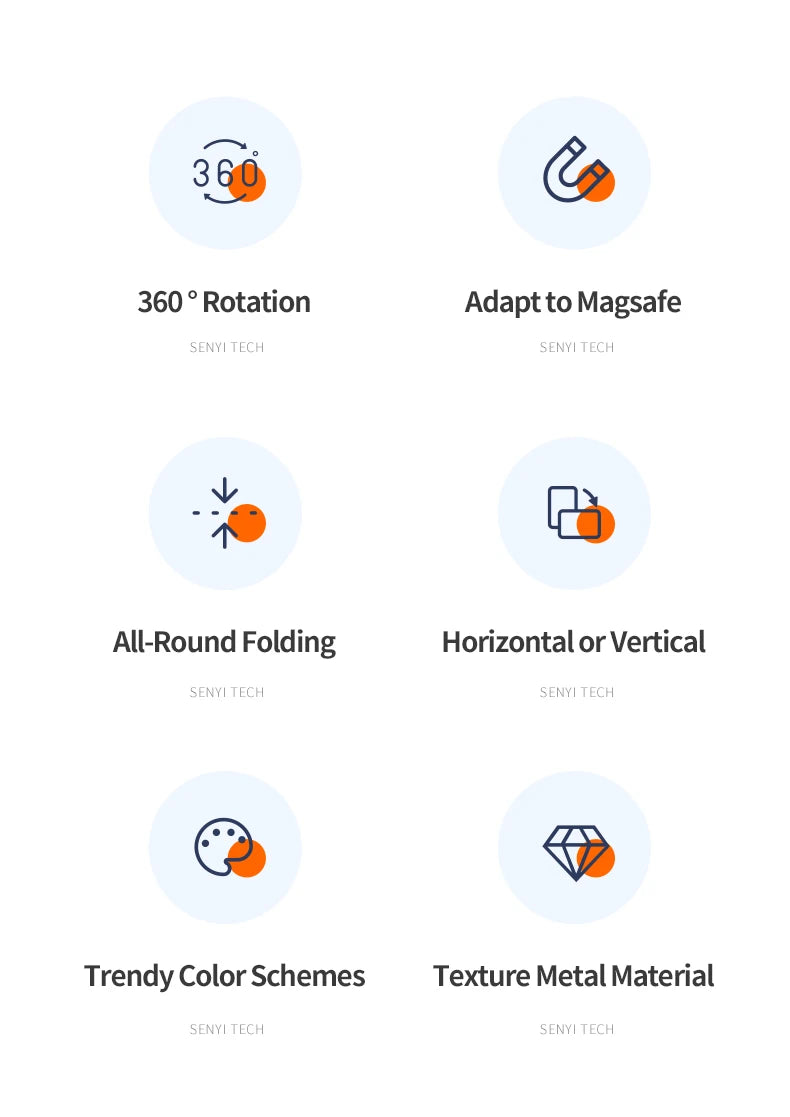 Soporte Anillo MagSafe Plegable – Agarre Seguro
¡Sujeta tu celular con fuerza magnética!
Doble cara adhesiva + plegable portátil
Compatible MagSafe