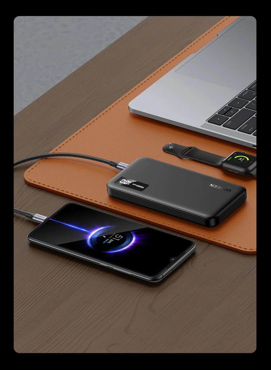 Power Bank Magnético UGREEN 10000mAh – Carga Rápida
¡Batería portátil con MagSafe para iPhone!
10000mAh + PD 20W carga rápida
Inalámbrica magnética segura
¡Nunca te quedes sin batería nunca mas!
