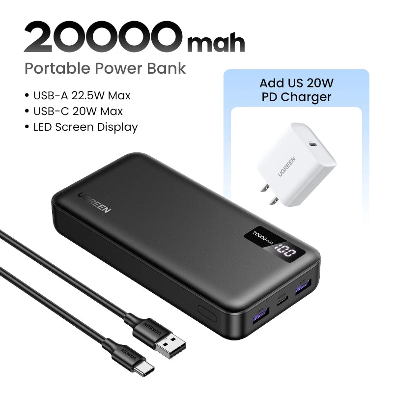 Power Bank Magnético UGREEN 10000mAh – Carga Rápida
¡Batería portátil con MagSafe para iPhone!
10000mAh + PD 20W carga rápida
Inalámbrica magnética segura
¡Nunca te quedes sin batería nunca mas!