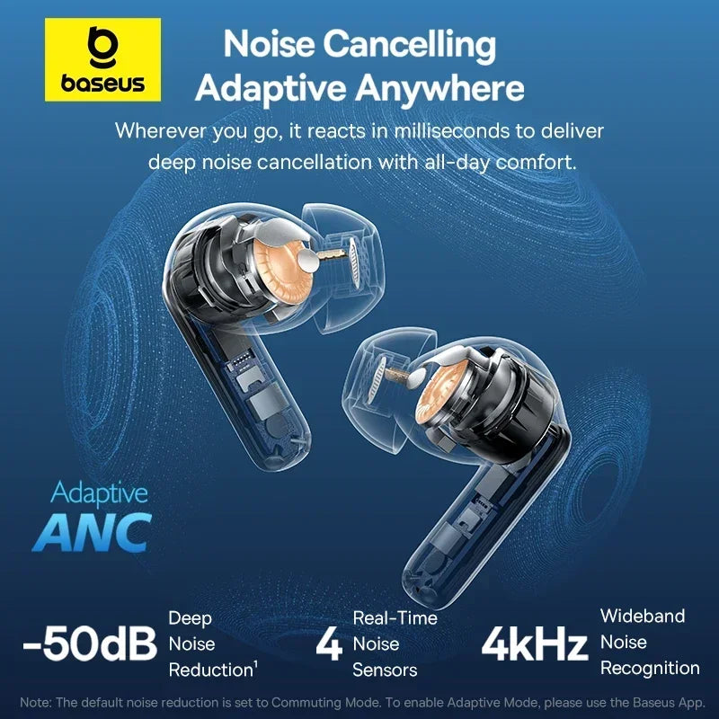 Audífonos Baseus EP10 Pro ANC – Cancelación Ruido
¡Sonido Hi-Res con cancelación activa 50dB!
6 micrófonos + resistencia IP55
LDAC alta calidad audio
¡Bloquea el ruido y escucha con la mejor calidad!