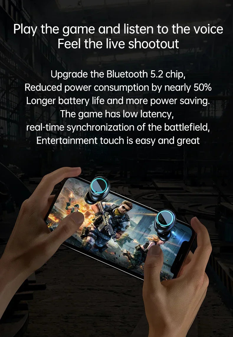 Audífonos M25 Bluetooth 5.3 TWS – Sonido Inmersivo
¡Sonido estéreo claro con reducción de ruido!
Control táctil intuitivo + pantalla LED batería
Bluetooth 5.3 estable y larga duración